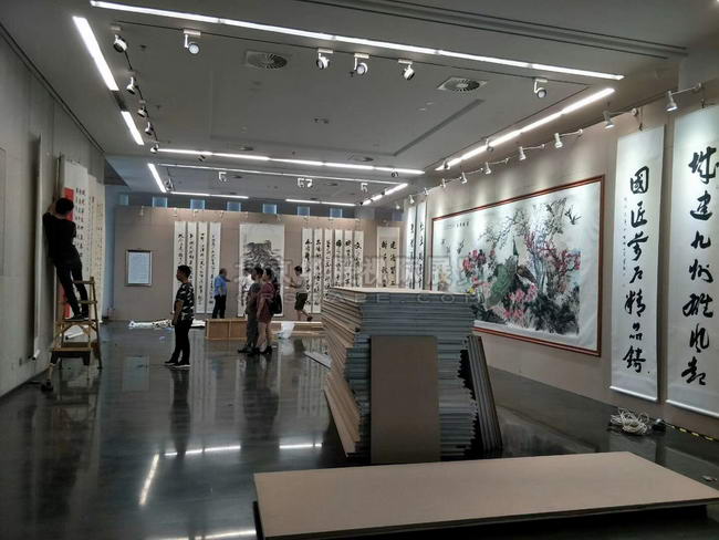 天津書畫展板搭建效果圖