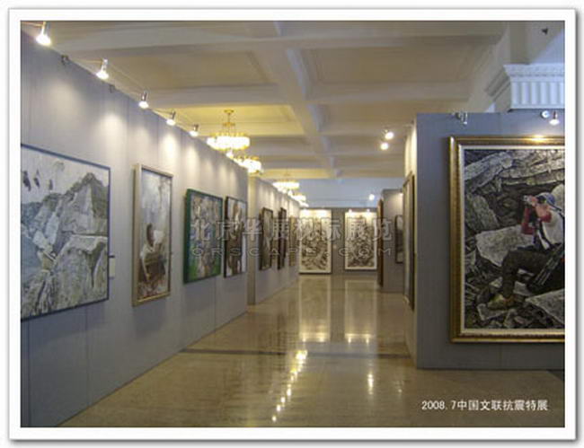 無縫展板_書畫展板展墻租賃使用的案例-1